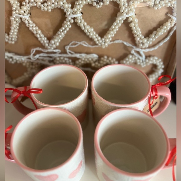 Lang Ceramic Heart-Print Mug Set of 4 - Picture 5 of 8